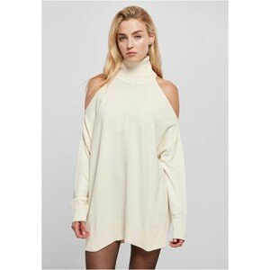 Urban Classics Ladies Cold Shoulder Turtelneck Sweater whitesand - M