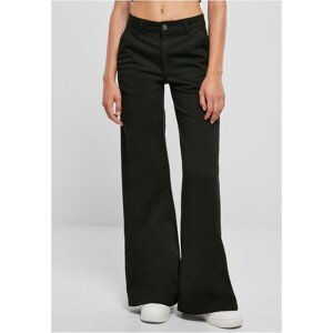 Urban Classics Ladies High Waist Wide Leg Chino Pants black - 26