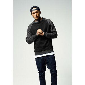 Urban Classics 2-tone Raglan Crewneck blk/cha - L