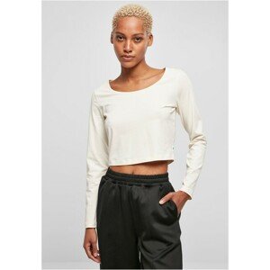 Urban Classics Ladies Organic Cropped Longsleeve whitesand - S