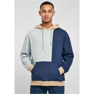 Urban Classics Oversized Color Block Hoody summerblue/darkblue - 3XL