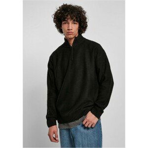 Urban Classics Knit Troyer black - 3XL