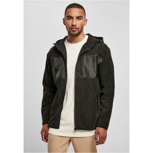 Urban Classics Hooded Micro Fleece Jacket black - XXL