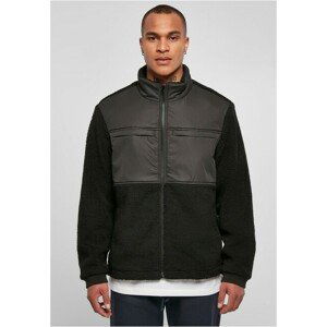 Urban Classics Patched Sherpa Jacket black - 3XL