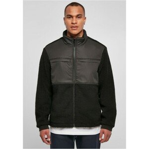 Urban Classics Patched Sherpa Jacket black - 4XL