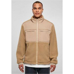 Urban Classics Patched Sherpa Jacket unionbeige - 3XL