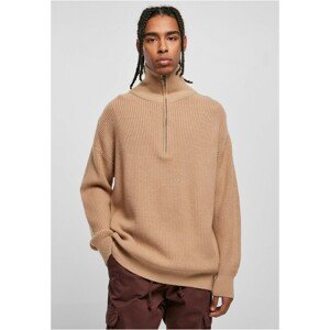 Urban Classics Oversized Knitted Troyer unionbeige - M