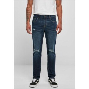 Urban Classics Distressed Strech Denim Pants darkblue destroyed washed - 36