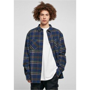 Urban Classics Checked Mountain Shirt darkblue/bottlegreen - 3XL