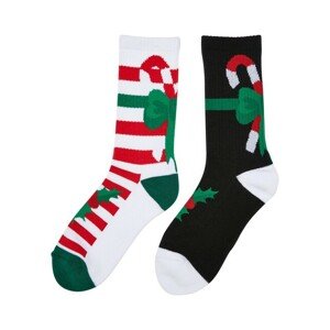 Urban Classics Fancy X-Mas Candy Socks 2-Pack multicolor - 43–46