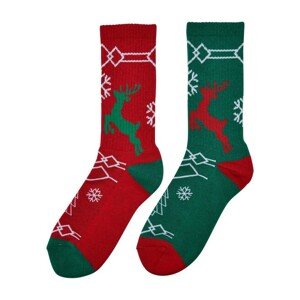 Urban Classics Fancy X-Mas Pattern Socks 2-Pack multicolor - 43–46