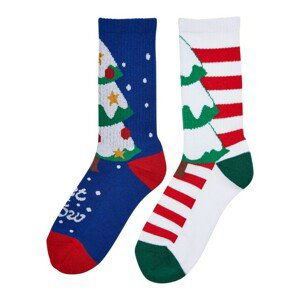 Urban Classics Fancy X-Mas Tree Socks 2-Pack multicolor - 43–46