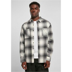 Urban Classics Mock Check Shirt whitesand/black - 4XL