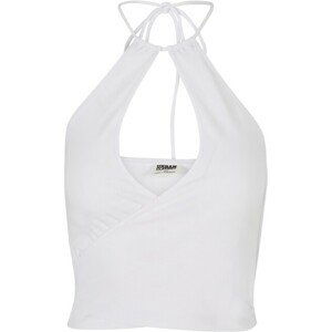 Urban Classics Ladies Short Wraped Neckholder Top white - 5XL