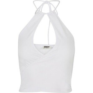 Urban Classics Ladies Short Wraped Neckholder Top white - M