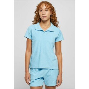 Urban Classics Ladies Towel Polo Tee balticblue - M