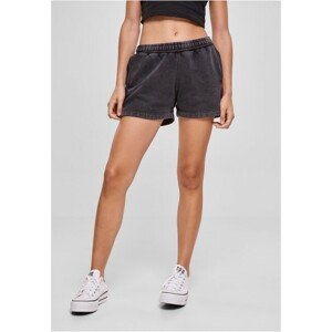 Urban Classics Ladies Stone Washed Shorts black - 5XL