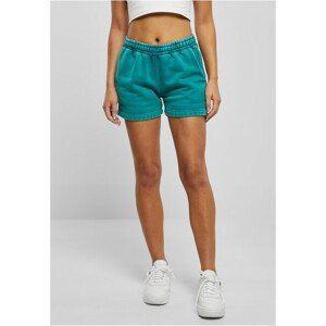 Urban Classics Ladies Stone Washed Shorts watergreen - 5XL