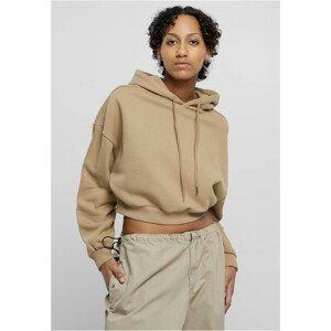 Urban Classics Ladies Cropped Heavy Hoody warmsand - XS