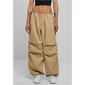 Urban Classics Ladies Cotton Parachute Pants wetsand - S