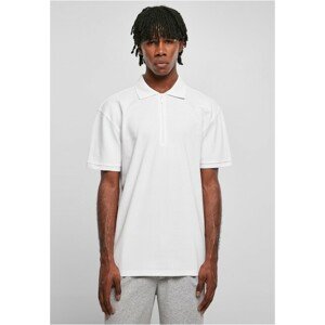 Urban Classics Oversized Zip Polo white - 3XL