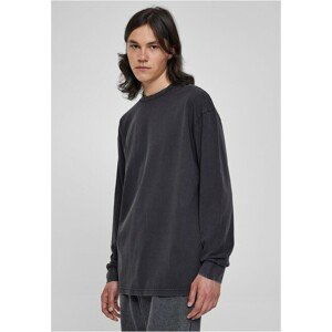 Urban Classics Heavy Boxy Acid Wash Longsleeve black - L