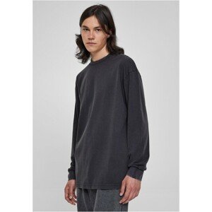 Urban Classics Heavy Boxy Acid Wash Longsleeve black - M