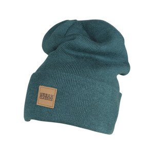 Urban Classics Leatherpatch Long Beanie jasper - UNI