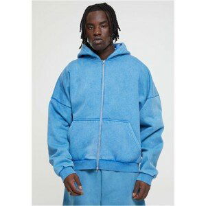 Urban Classics Heavy Sand Washed 90's Zip Hoody royal - XL