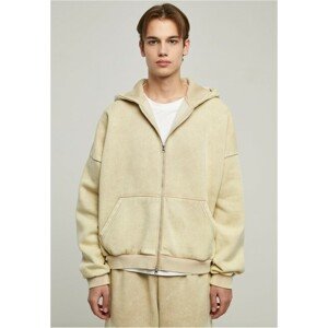 Urban Classics Heavy Sand Washed 90's Zip Hoody unionbeige - L