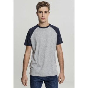 Urban Classics Raglan Contrast Tee grey/navy - L