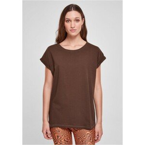 Urban Classics Ladies Extended Shoulder Tee brown - L