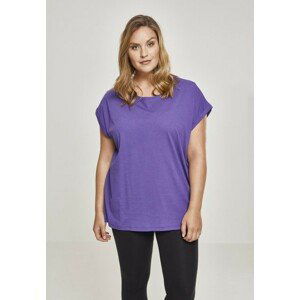 Urban Classics Ladies Extended Shoulder Tee ultraviolet - 4XL