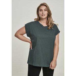 Urban Classics Ladies Extended Shoulder Tee bottlegreen - 3XL