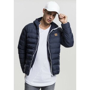 Pánska bunda Urban Classics Basic Bubble Jacket nvy/wht/nvy - 4XL