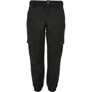 Urban Classics Boys Washed Cargo Twill Jogging Pants black - 110/116