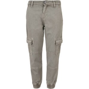 Urban Classics Boys Washed Cargo Twill Jogging Pants grey - 122/128