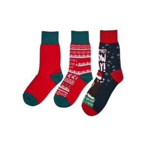 Urban Classics Christmas Bear Socks Kids 3-Pack multicolor - 27–30