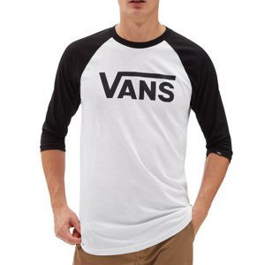 Pánske Tričko VANS CLASSIC RAGLAN White/Black - M