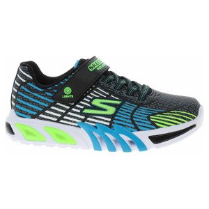 Skechers S Lights - Flex-Glow Elite black-blue-lime 28